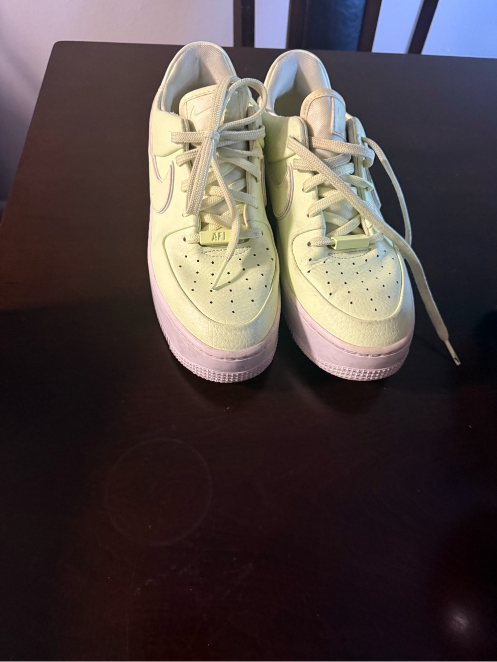 Air  force 1  Sneakers in Pale Green and White